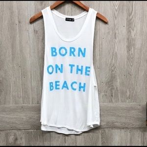 Born on the Beach Tank New Boutique